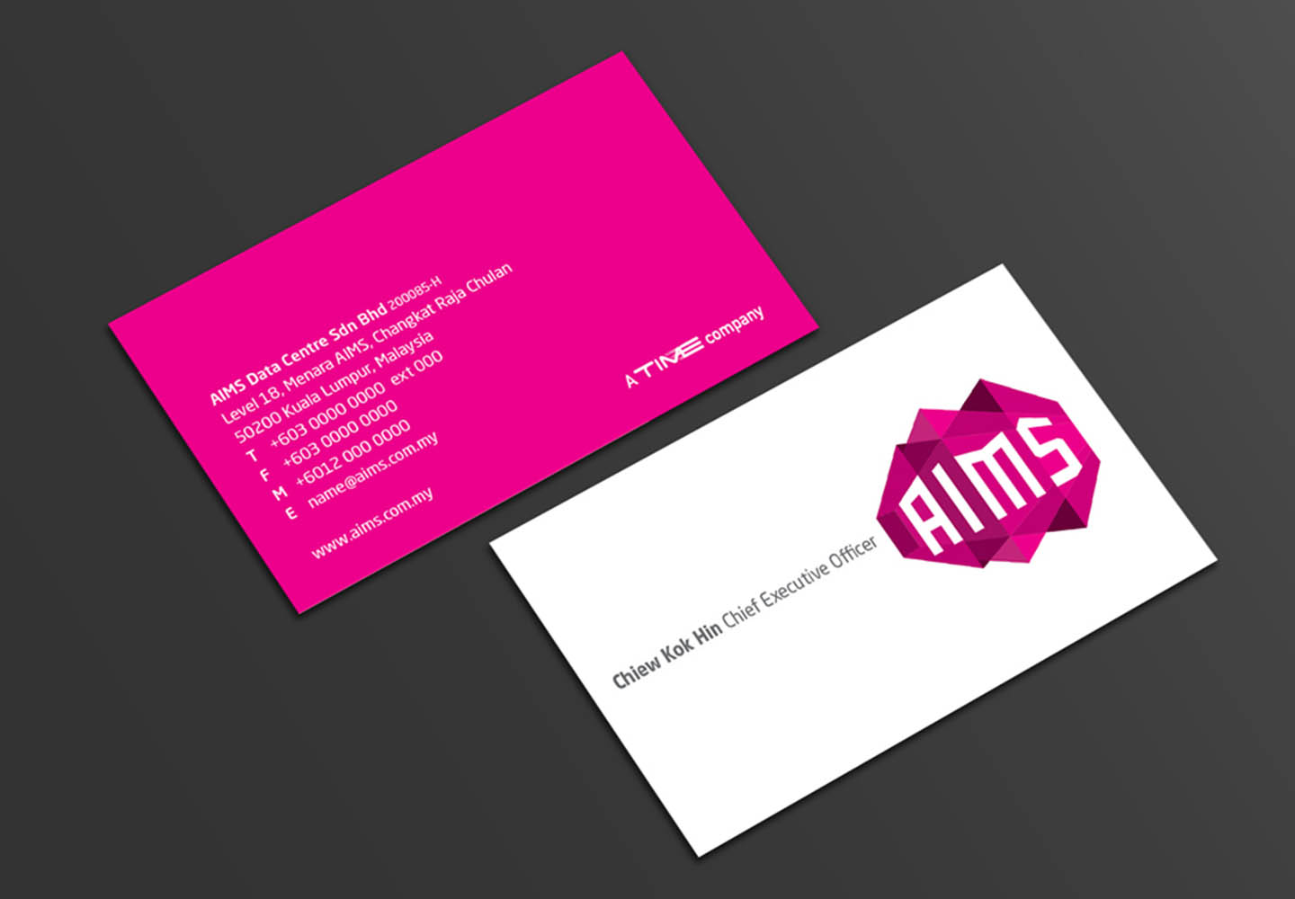 Brand Consultancy in Technology Industry. Business Card for AIMS