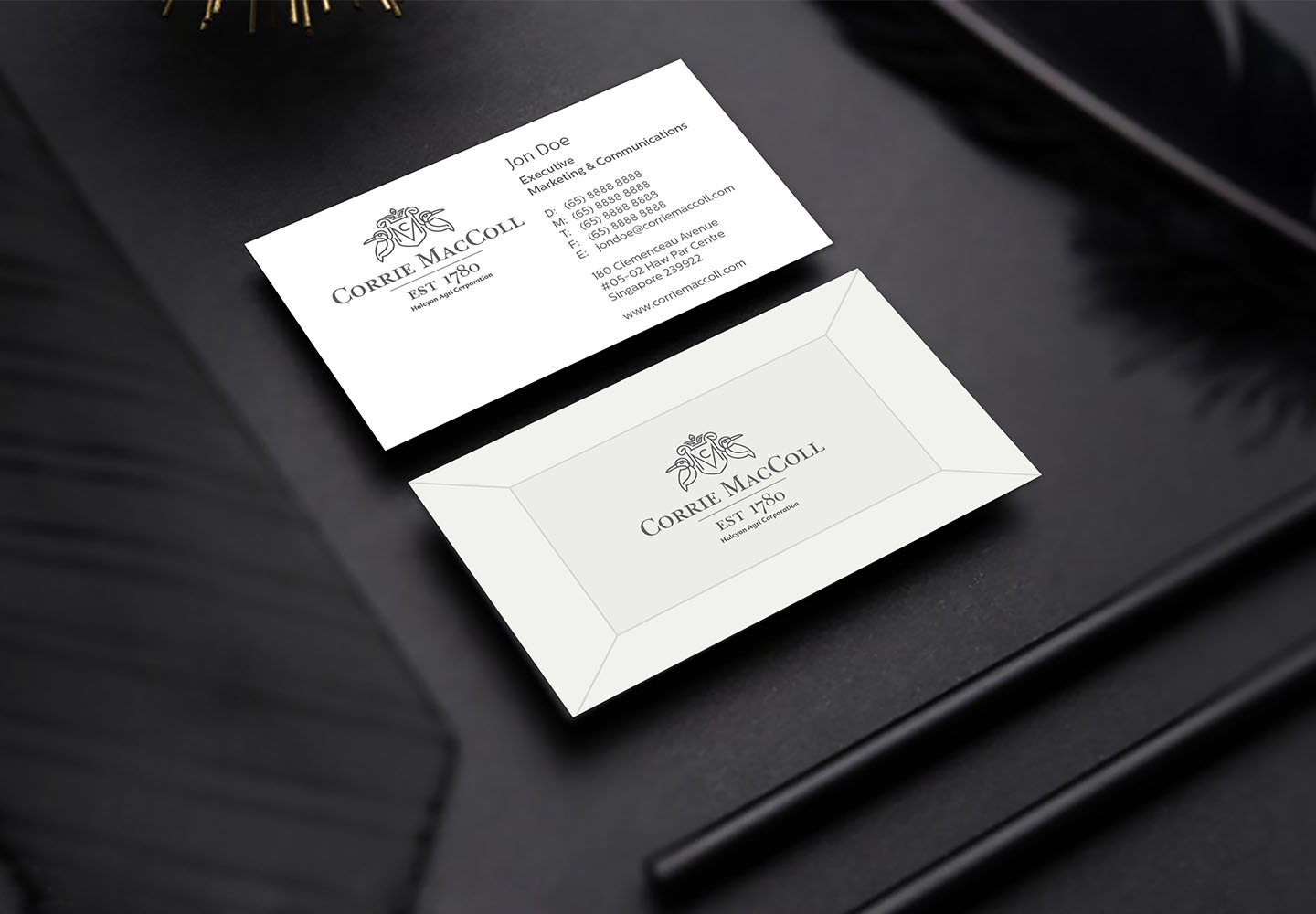 Brand Consultancy in Agriculture Industry. Business Card Design for Corrie MacColl