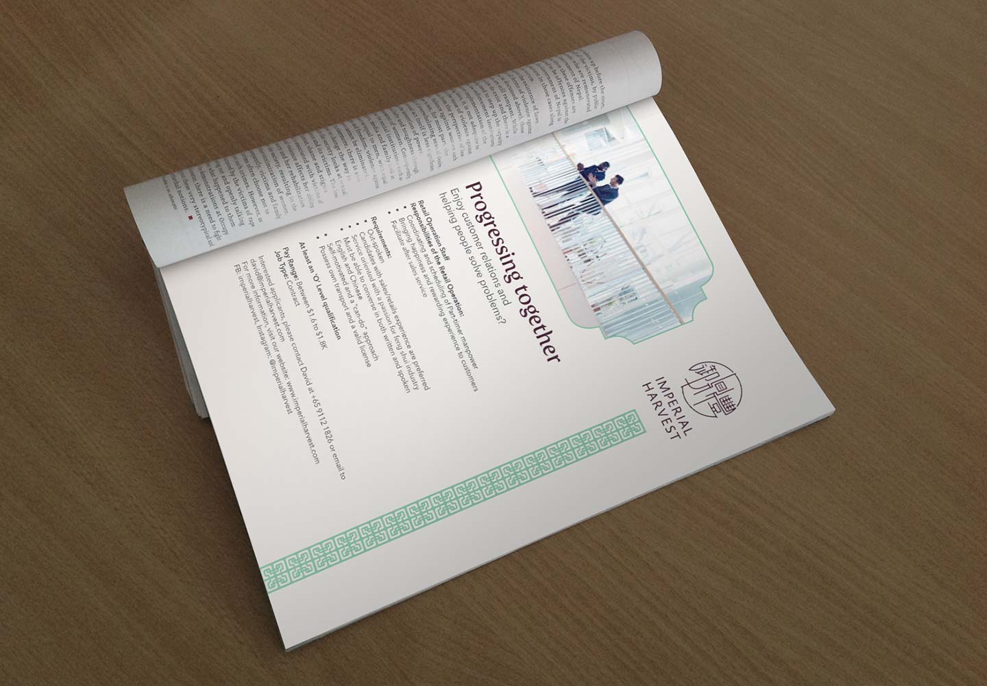 Brand consultancy in Lifestyle Industry. Brochure for Imperial Harvest.