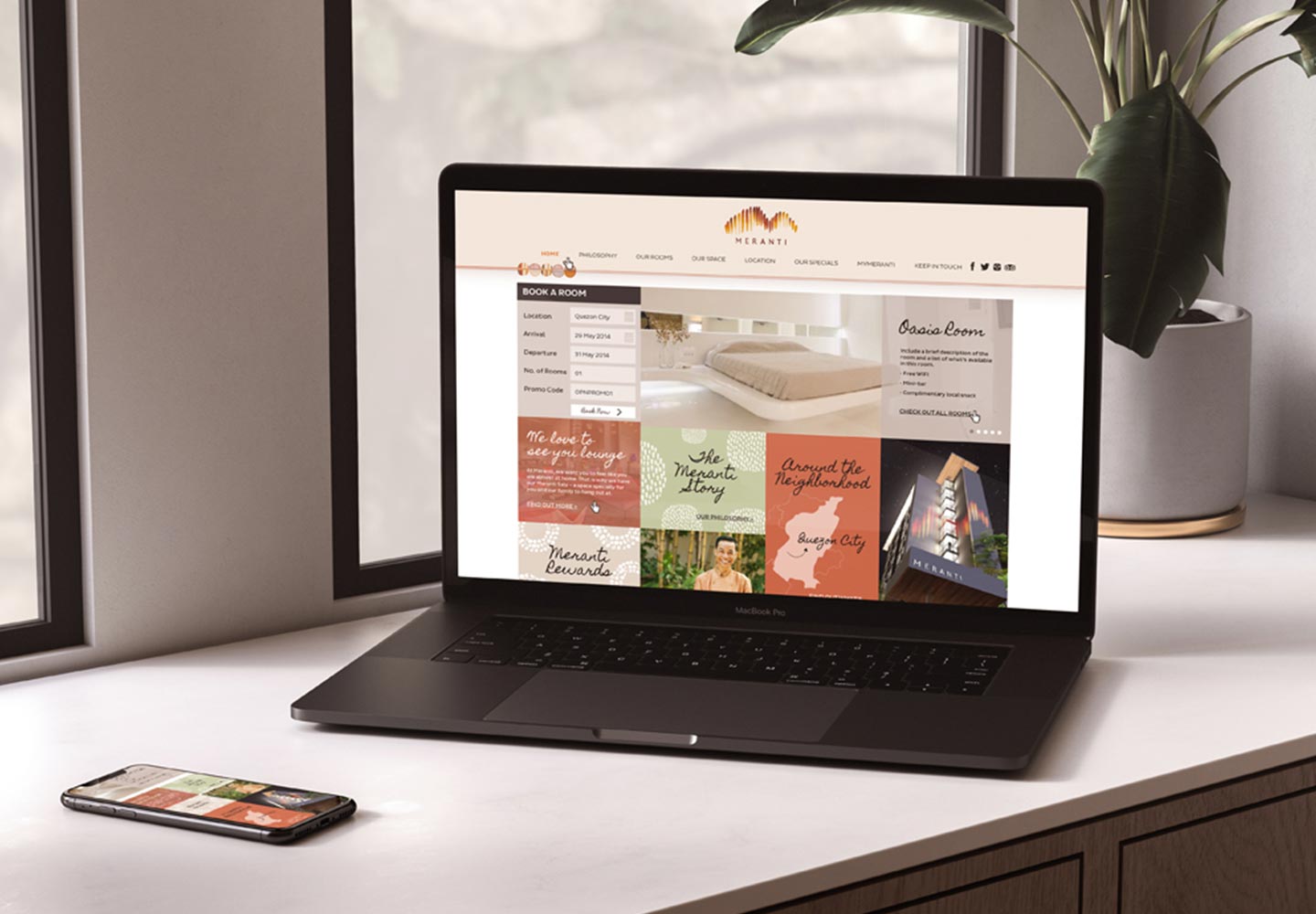 Brand Consultancy in Hospitality Industry. Website design for Meranti.