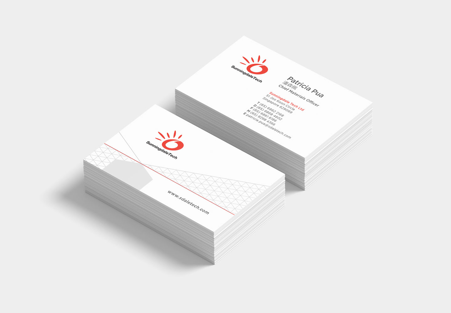 Brand Consultancy in Manufacturing Industry. Business Card Design for Sunningdale Tech